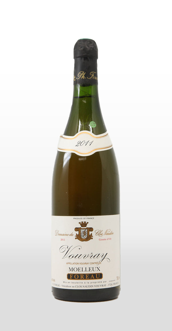 PHILIPPE FOREAU DOMAINE DU CLOS NAUDIN VOUVRAY MOELLEUX GOUTTE DOR 2011 (RAISED CORK) 750ML